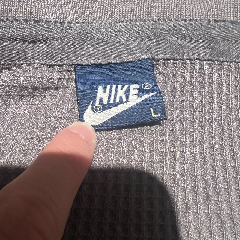 80’s Nike Lightweight Thermal Longsleeve Polo Shirt Large gallery