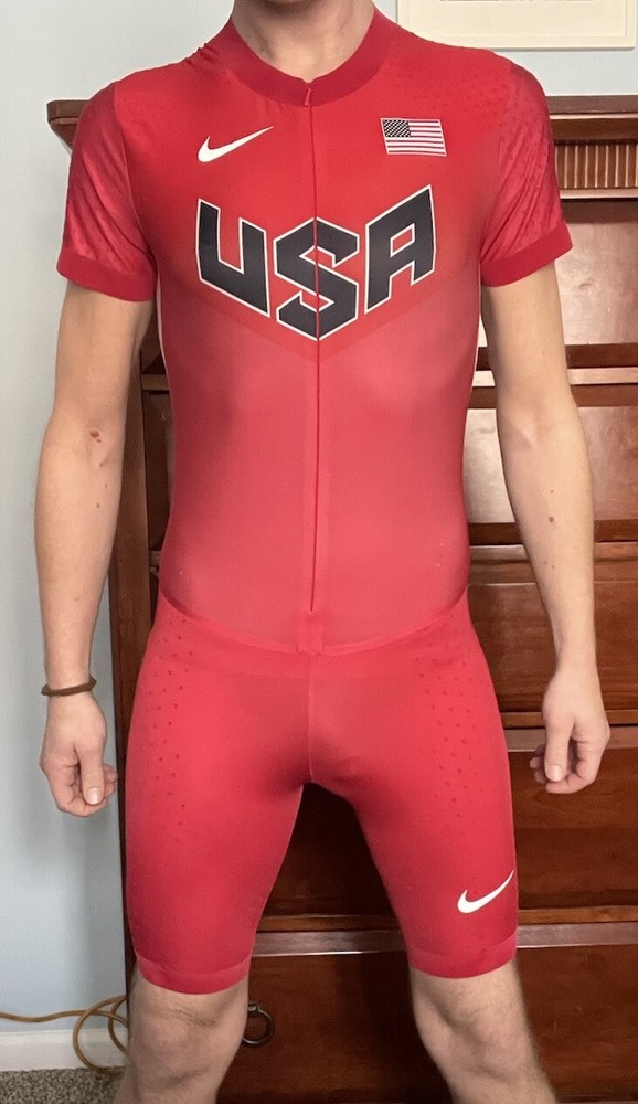 Mens Small Nike Elite Sponsored USA SS Skinsuit - Limited Edition, Red, NWOT
