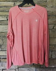 Coolibar CoolTect UPF 50+ Sun Protection Men’s XL Long Sleeve Shirt Coral Color