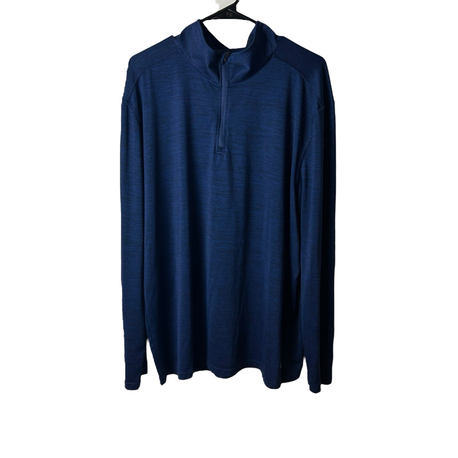 Zelos Flex Men's XL Navy Long Sleeve Lightweight Knit Stretch Pullover 1/4 Zip gallery