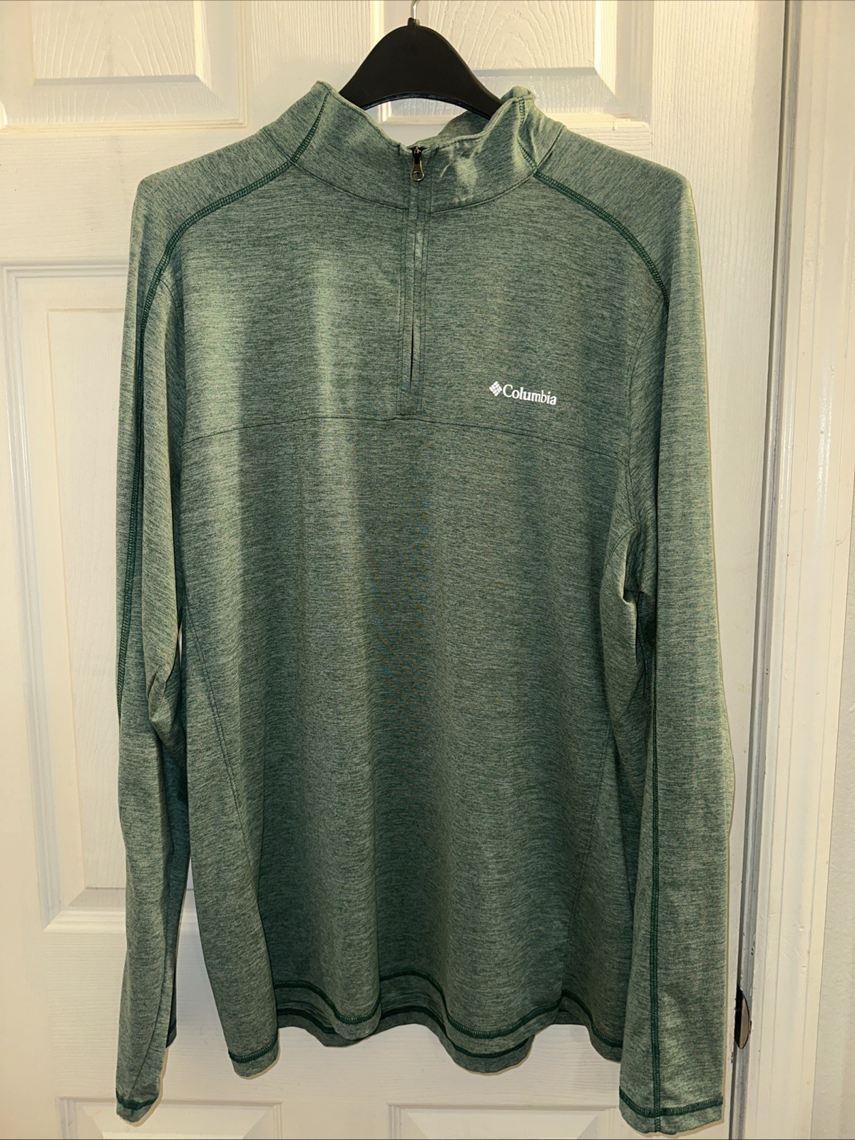 Columbia Omni-Wick 1/4 Zip Pullover Mens Green Large Omni Shade Fishing Active gallery