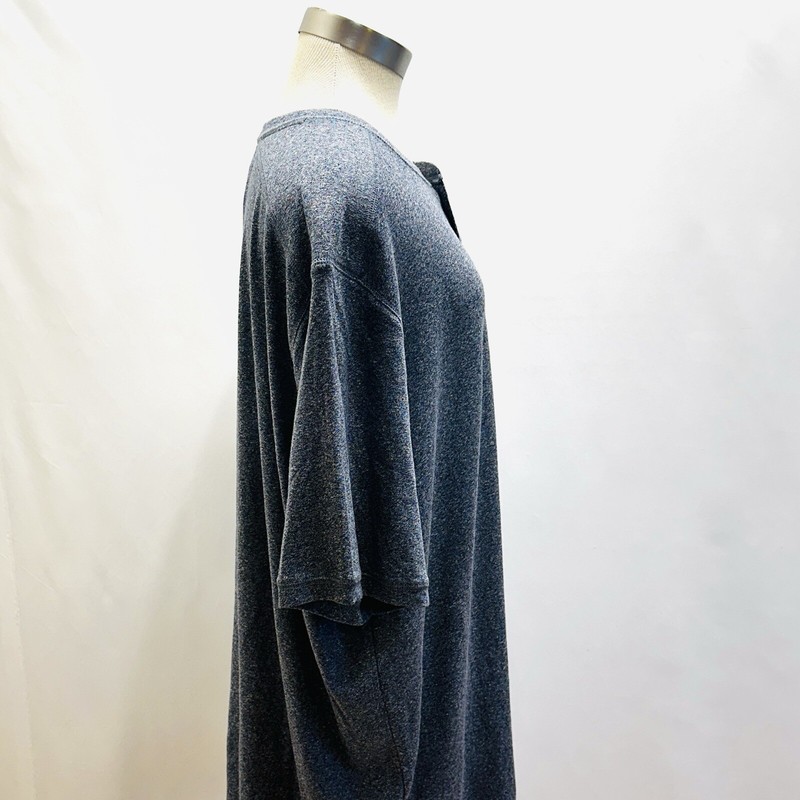 NEW APT. 9 Men Pullover Short Sleeve Crew Neck Partial Button Gray Shirt Sz 2XB gallery