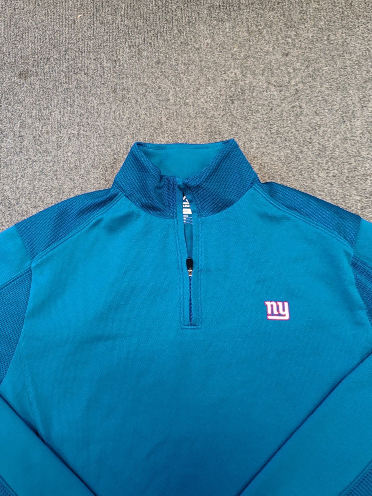 MENS CUTTER & BUCK CB DRYTEC NEW YORK GIANTS 1/4 ZIP PULLOVER SIZE MEDIUM gallery