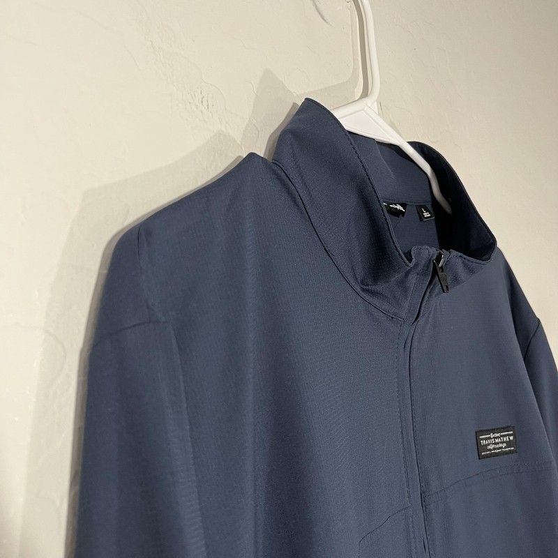 Travis Mathew Pullover Mens Large Blue 1/4 Zip Long Sleeve Golf Performance Top gallery