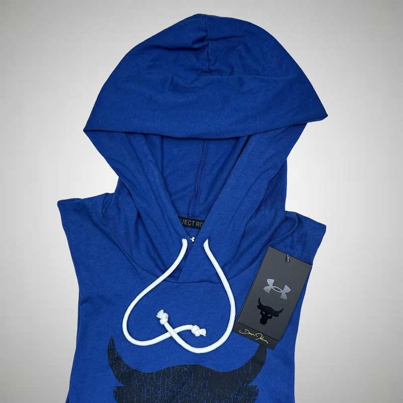 Under Armour Project Rock BSR Bull Sleeveless Hoodie Men's Small Blue 1376939 gallery