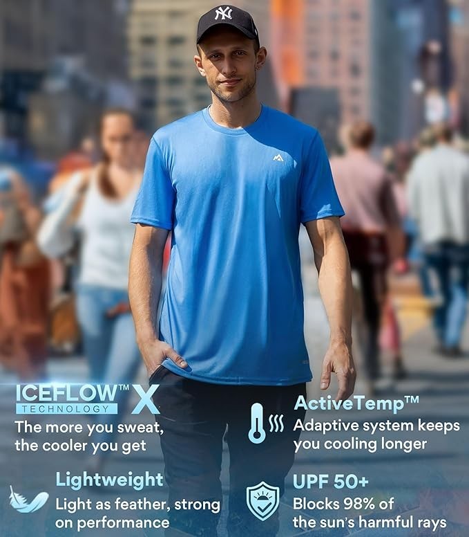 Gear Glacier Men Instant Cooling Quick Dry Workout Shirt White Size XL NWT gallery