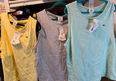 Lacoste Shirt Mens Mint Slim Fit Tank Top Croc Logo LOT 0F 3 SZ XXL NWT