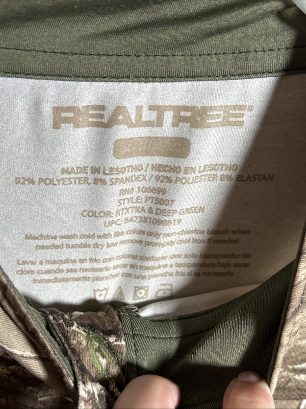 Realtree Xtra Mens 1/4 Zip Pullover Camo Mens Size ML PT5007 Shirt gallery