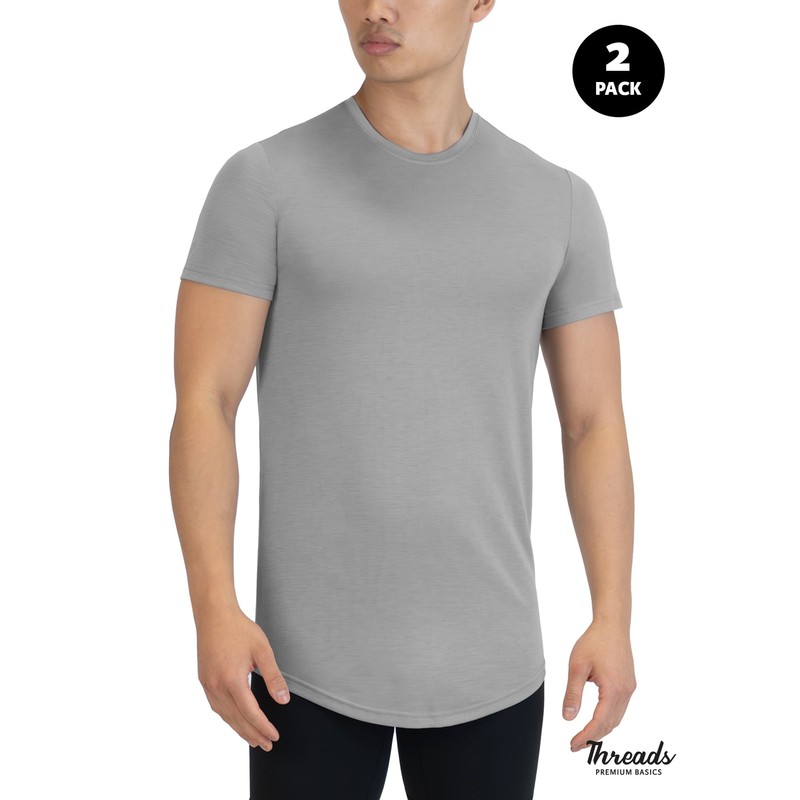 Threads Men's 2-PACK Anti-Odor Moisture Wicking Short Sleeves T-Shirts: S-2XL gallery