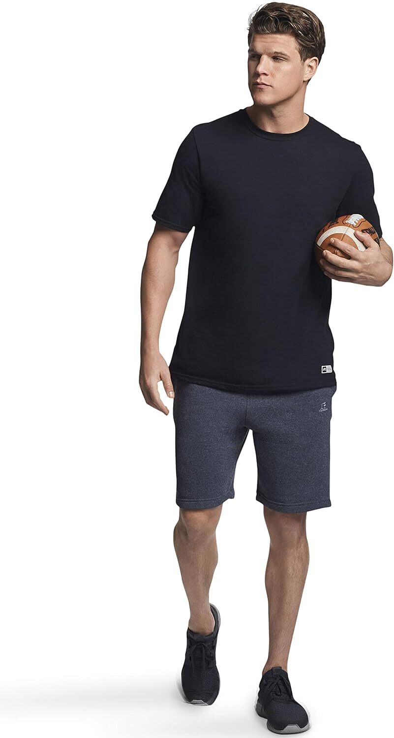 Russell Athletic Men's Dri-Power Cotton Blend Tees & Tanks, X-Large, Black gallery