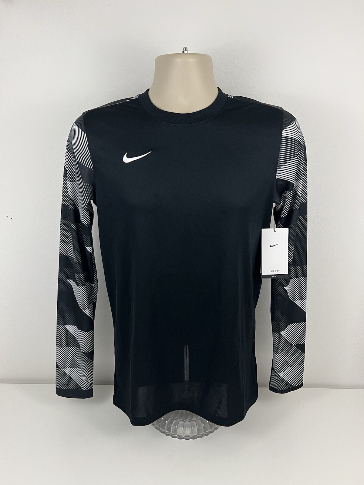Nike Dri-FIT Park IV Goalkeeper Soccer Jersey Black Slim Mens S Small CJ6068-010 gallery