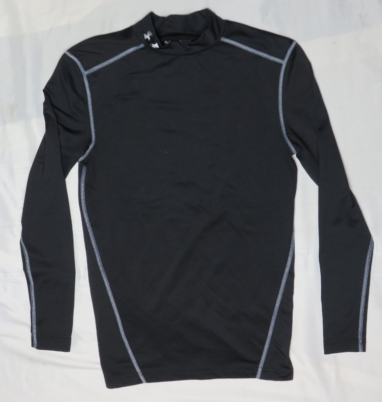 UA UNDER ARMOUR MENS MD BLACK COMPRESSION LS SHIRT UA S COLD GEAR MOCK NECK gallery