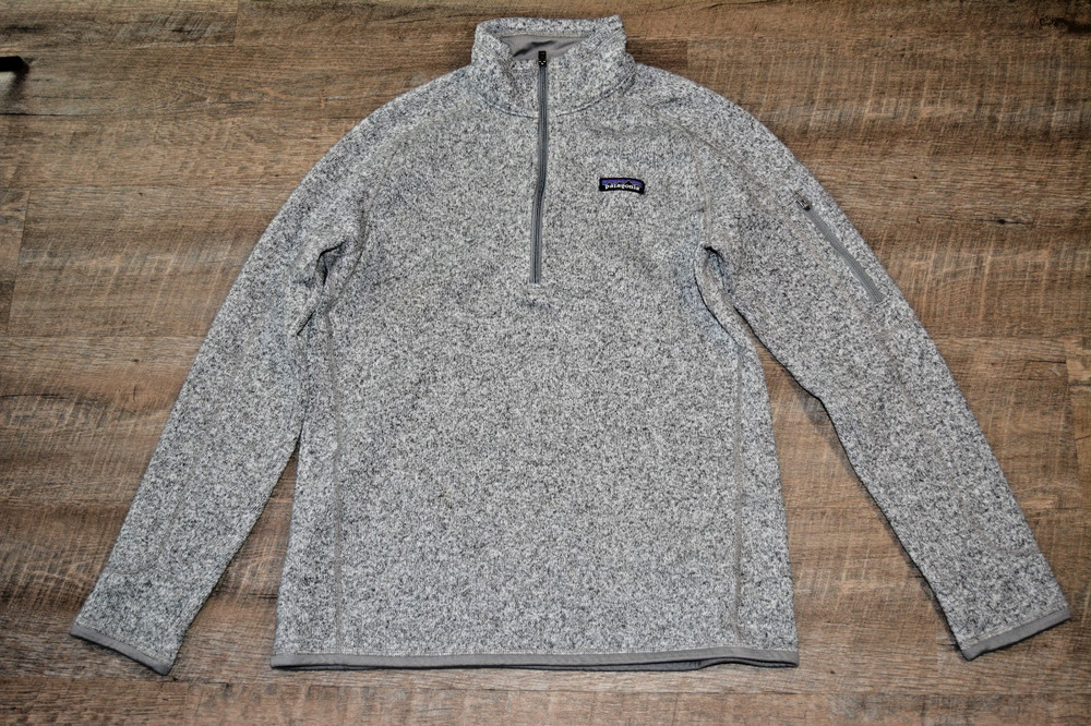 Patagonia Better Sweater Pullover Large Gray Quarter Zip Fleece Hiking