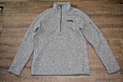 Patagonia Better Sweater Pullover Large Gray Quarter Zip Fleece Hiking