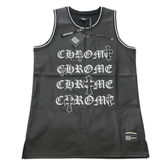 Chrome Cross Watson Leather Black Embroidered Basketball Jersey Size Large