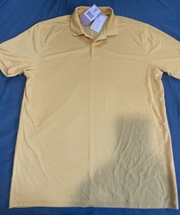 Nike Golf Tennis Dri-FIT Victory Men Sz Medium Polo Yellow Gold Shirt DH0824-709