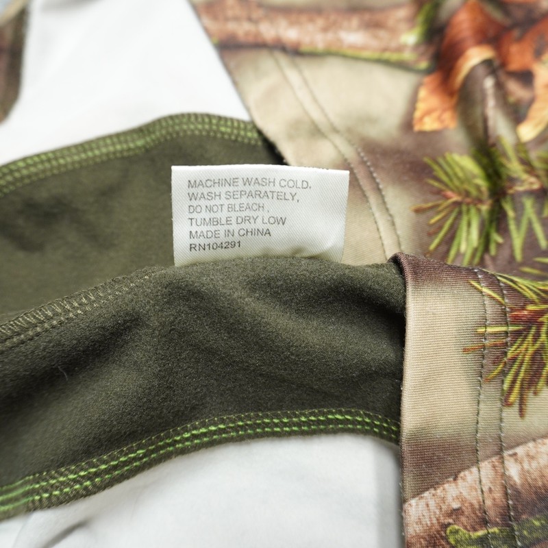 Huntworth Men's Activewear Top Camo Green XL 1/4 Zip Polyester Spandex Hunting gallery