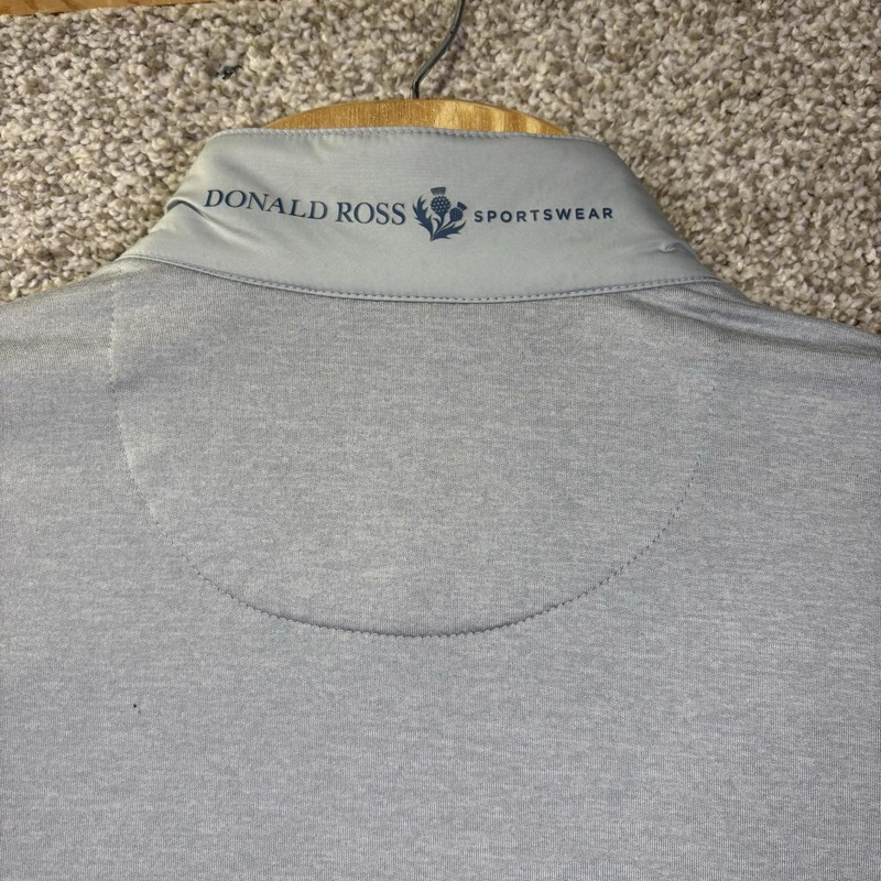 Donald Ross Pullover Mens Medium Gray Snap Mock Neck Long Sleeve Golf Top gallery