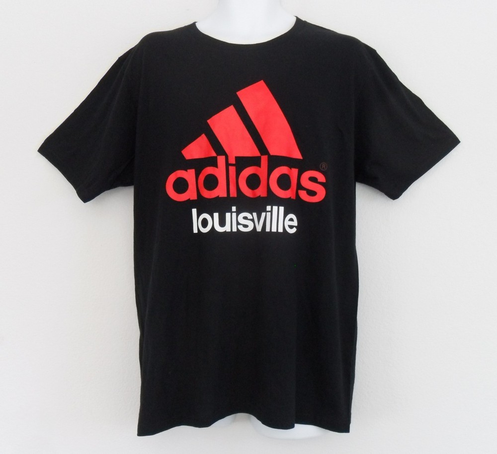 Adidas RaRe LOUISVILLE ESSENTIALS BADGE OF SPORT Logo Tee Shirt Classic Men sz L