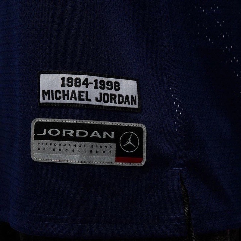 Nike Air Jordan Essentials Navy Jersey Career Achievements Size Medium HF9375 gallery