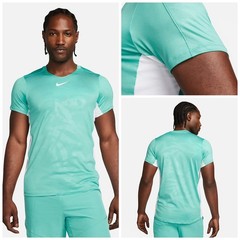 Nike Men’s Court Dri Fit Advantage Printed Crew Tennis Jersey Shirt $75 NEW L