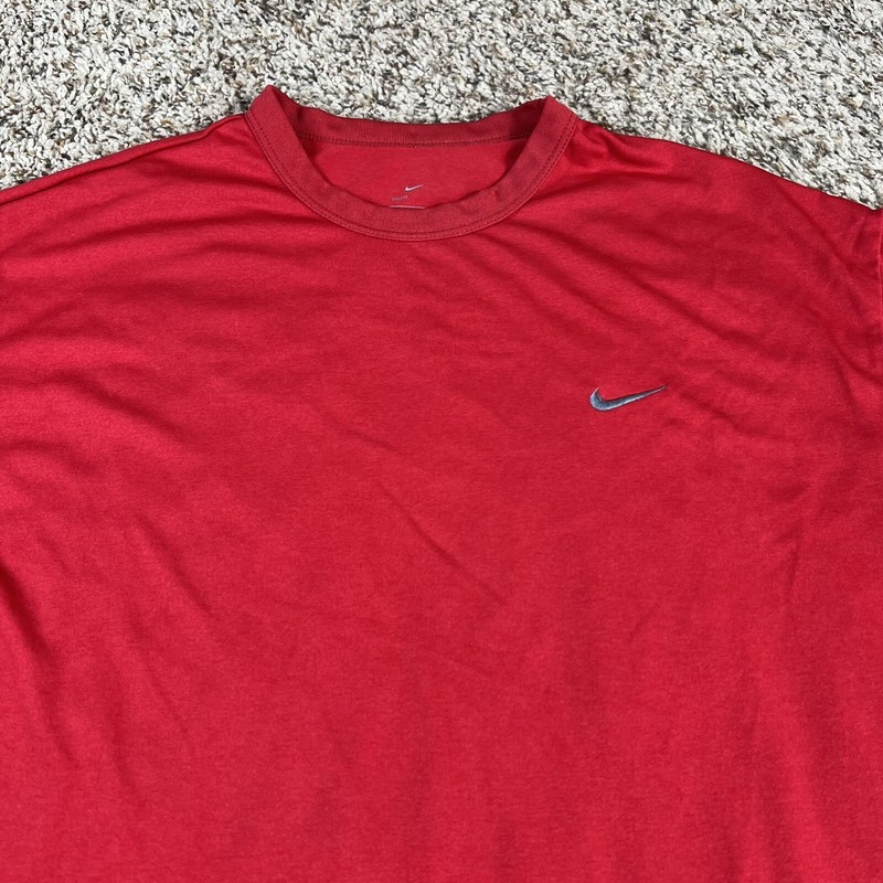 Nike Shirt Men's Medium Red Team Legend Long Sleeve Dri Fit Workout Tee gallery