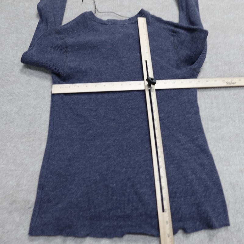 Wallace & Barnes Shirt Medium Blue Heather Long Sleeve Henley Thermal gallery