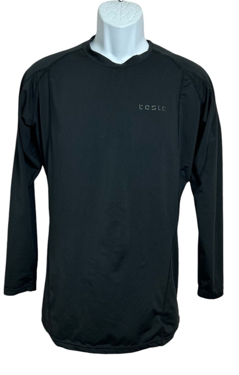 Men’s Tesla Long Sleeve Compression Base Layer Shirt Size XL Black MUD11-KLB gallery
