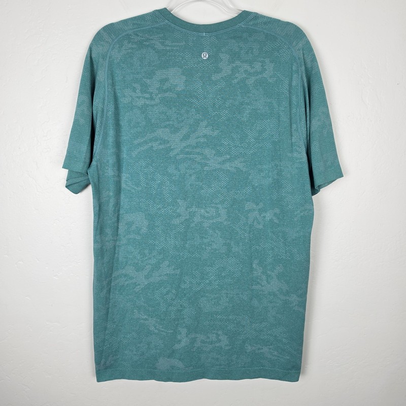 Lululemon Metal Vent Tech Short Sleeve Shirt Camo Teal Green Size L gallery