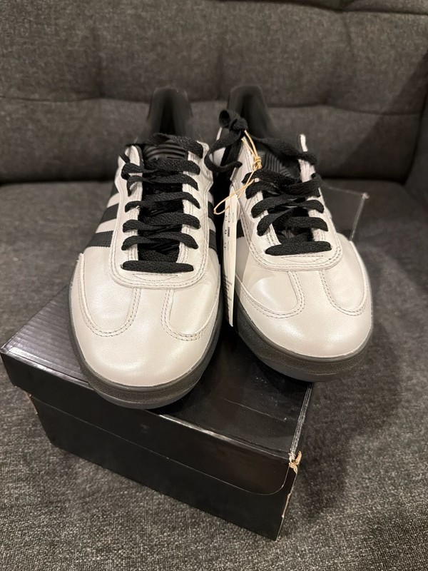 adidas Puig Samba Silver Metallic Core Black Size 9M gallery