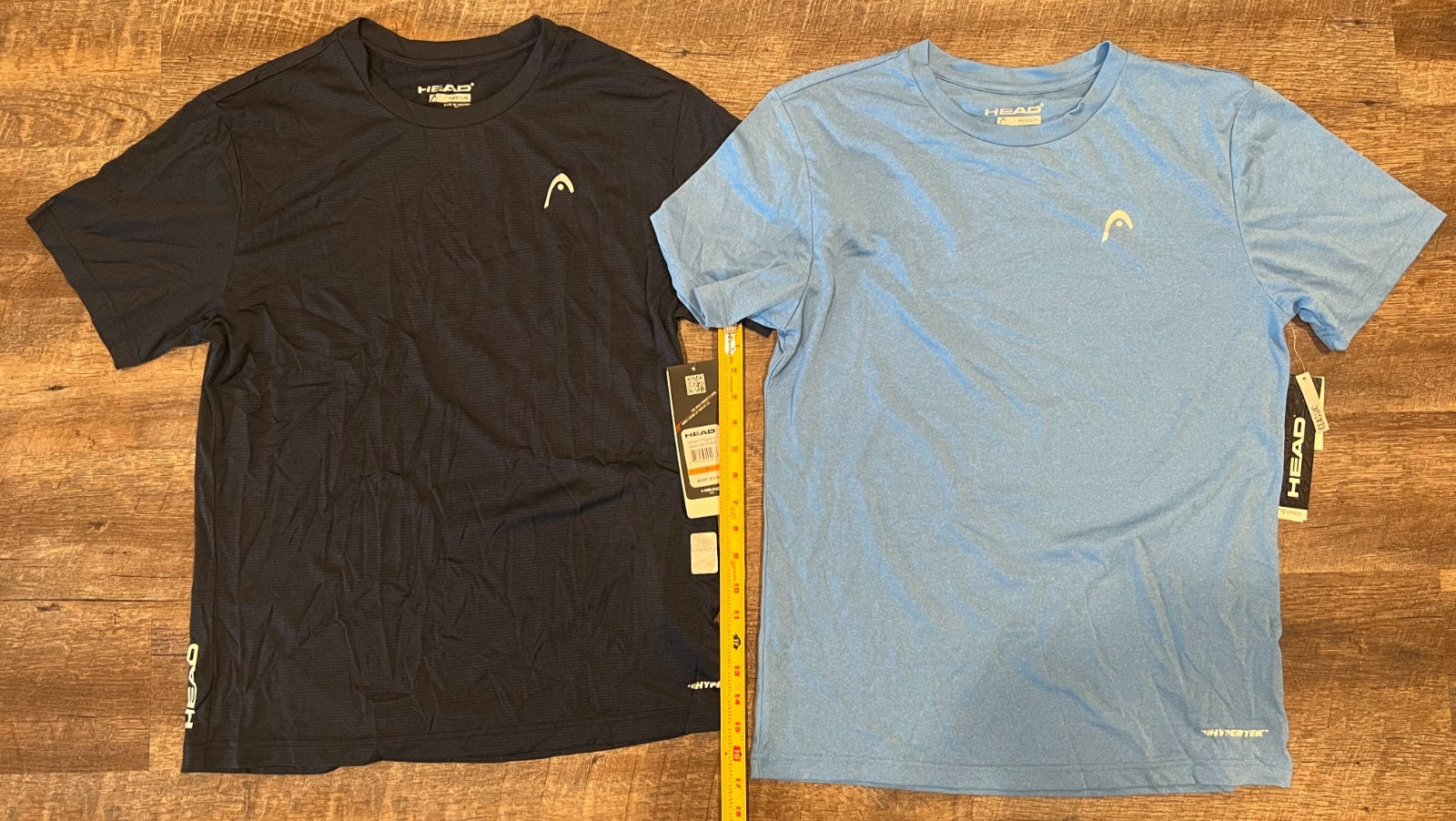 Head Reflective Running Shirts Hypertek Dri-Motion Mens M (X2) Blue gallery