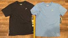 Head Reflective Running Shirts Hypertek Dri-Motion Mens M (X2) Blue