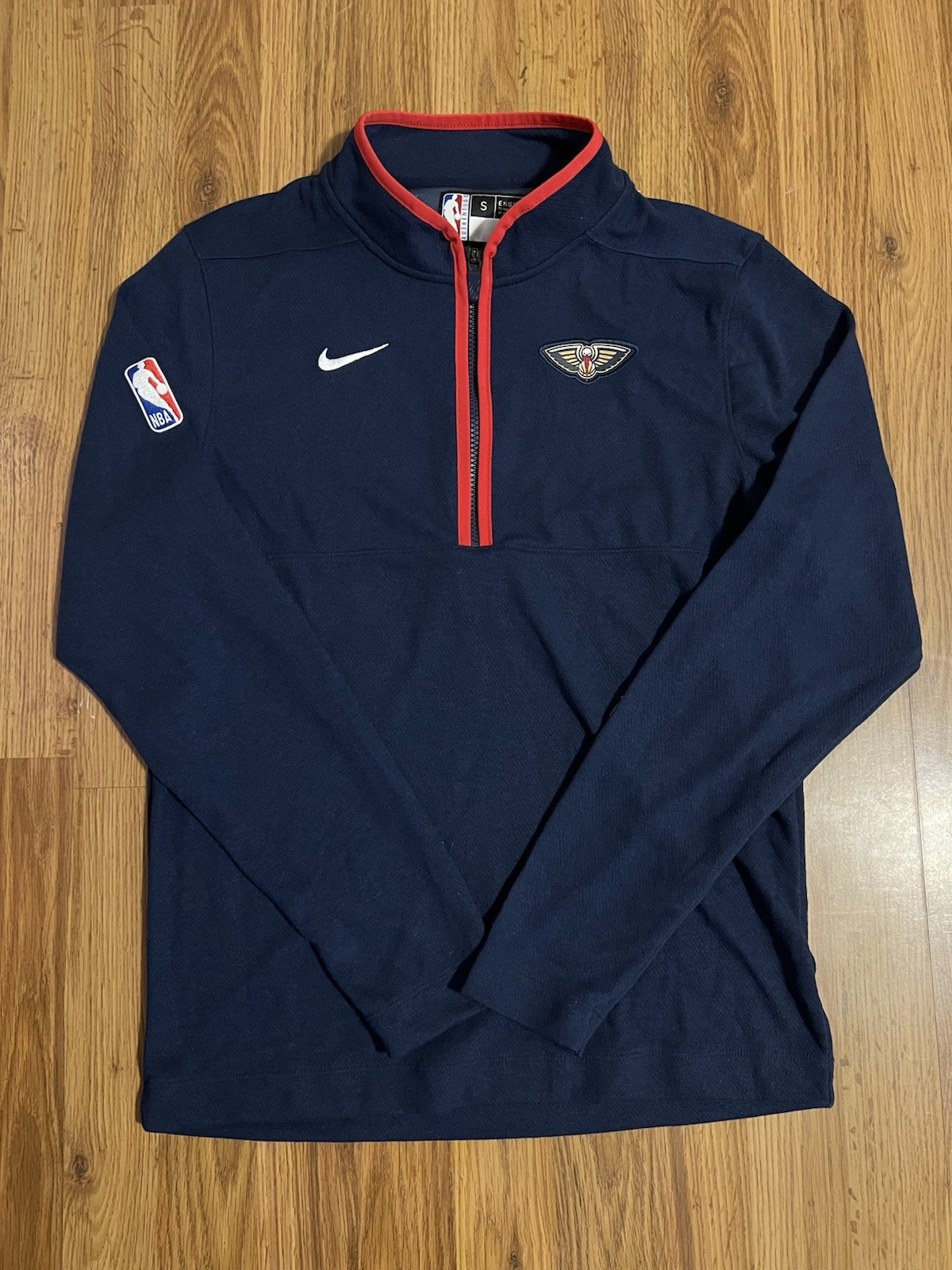 Nike NBA Authentics New Orleans Pelicans 1/4 Zip Player Issued Navy Men's S gallery