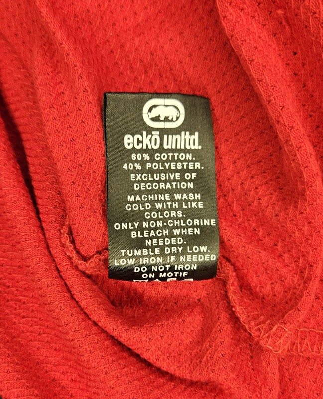 Y2K Ecko Unltd Red Mesh Shirt Men Large Short Sleeve Embroidered Logo Streetwear gallery