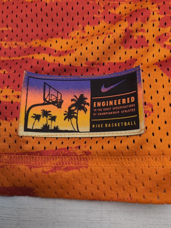 Nike NBA Men's Reversible Training Tank Top Engineered-Logo Orange/Red & Black gallery