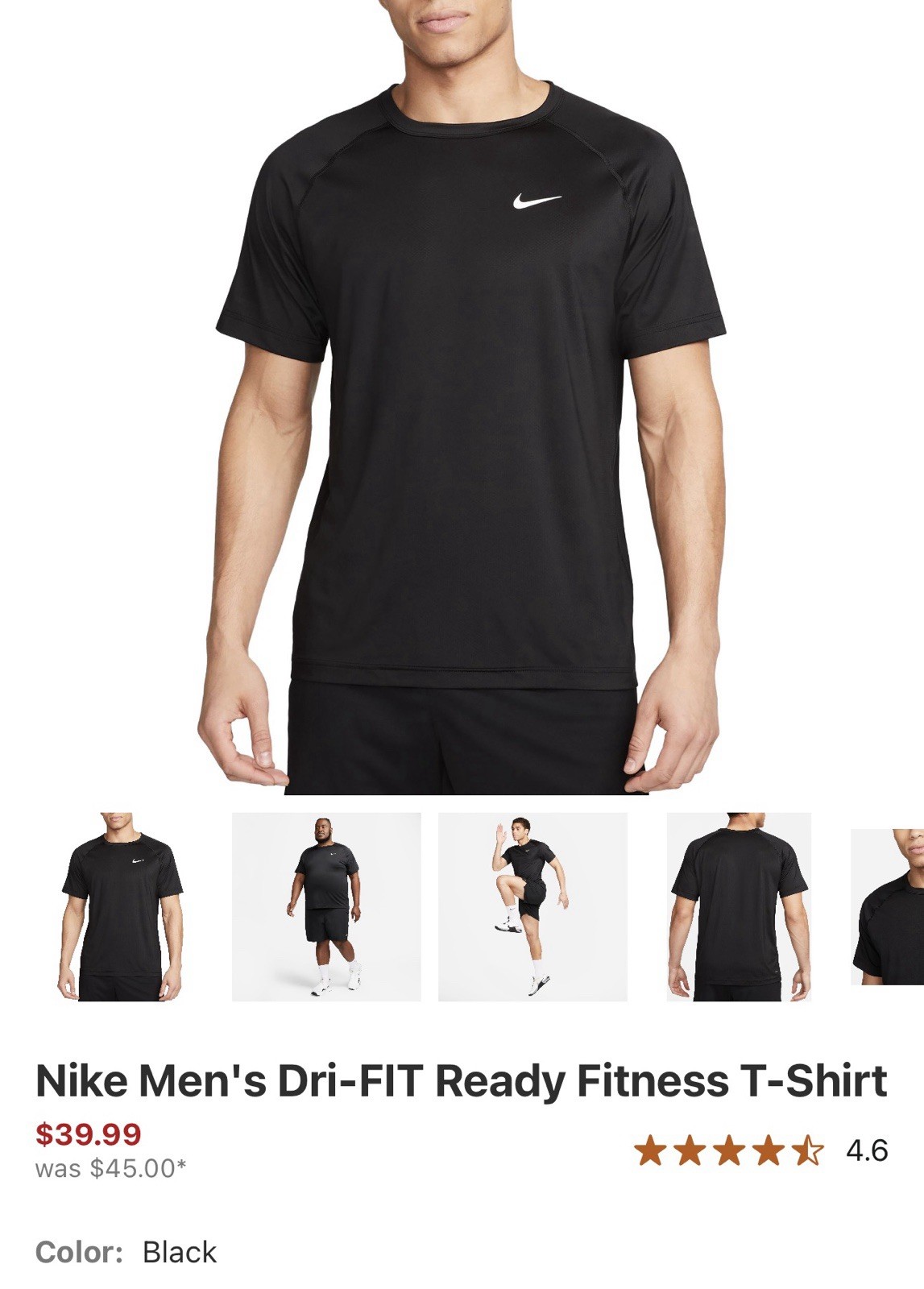 Nike Team Legend Men's ShortSleeve Shirt - Black, X-Large Nike Swim gallery