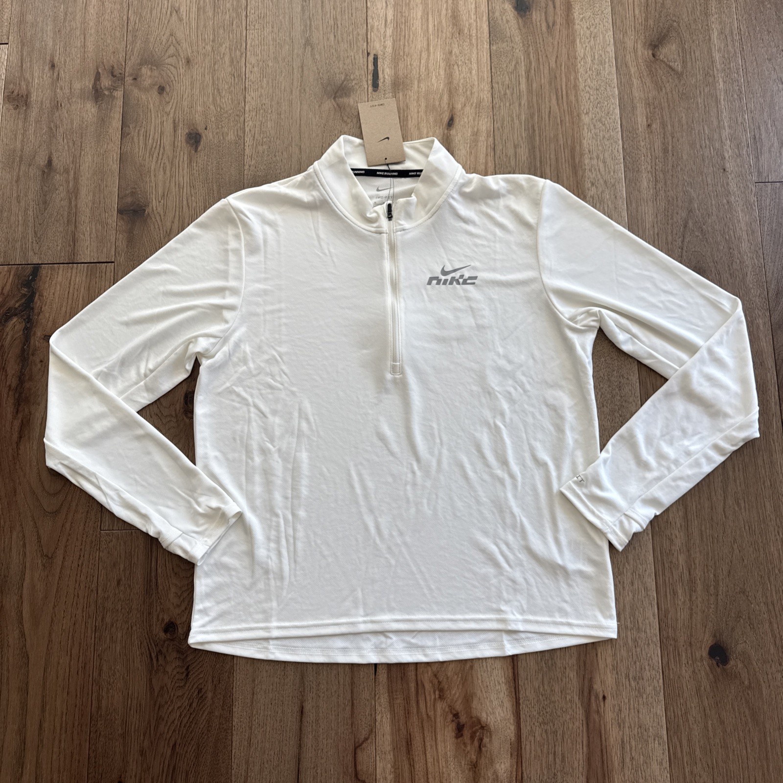 NEW NWT Nike Mens Small Pacer Flash Running Half-Zip IB3772-133 CREAM Off-white gallery