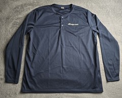 Snap On Tools Shirt Mens XXL Navy Blue Long Sleeve Button Workwear Logo