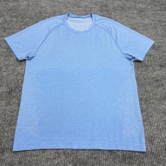 Lululemon Metal Vent Tech Shirt Mens M Blue Short Sleeve Gym Running Activewear
