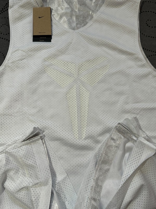 NIKE KOBE REVE. BEIGE SNAKE PATTERN WHITE MESH BASKETBALL TANK SIZE XLT MEN $90 gallery