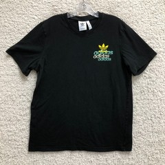 Adidas Shirt Large Adult Black Trefoil Crewneck Short Sleeve Athletic Tee Mens L