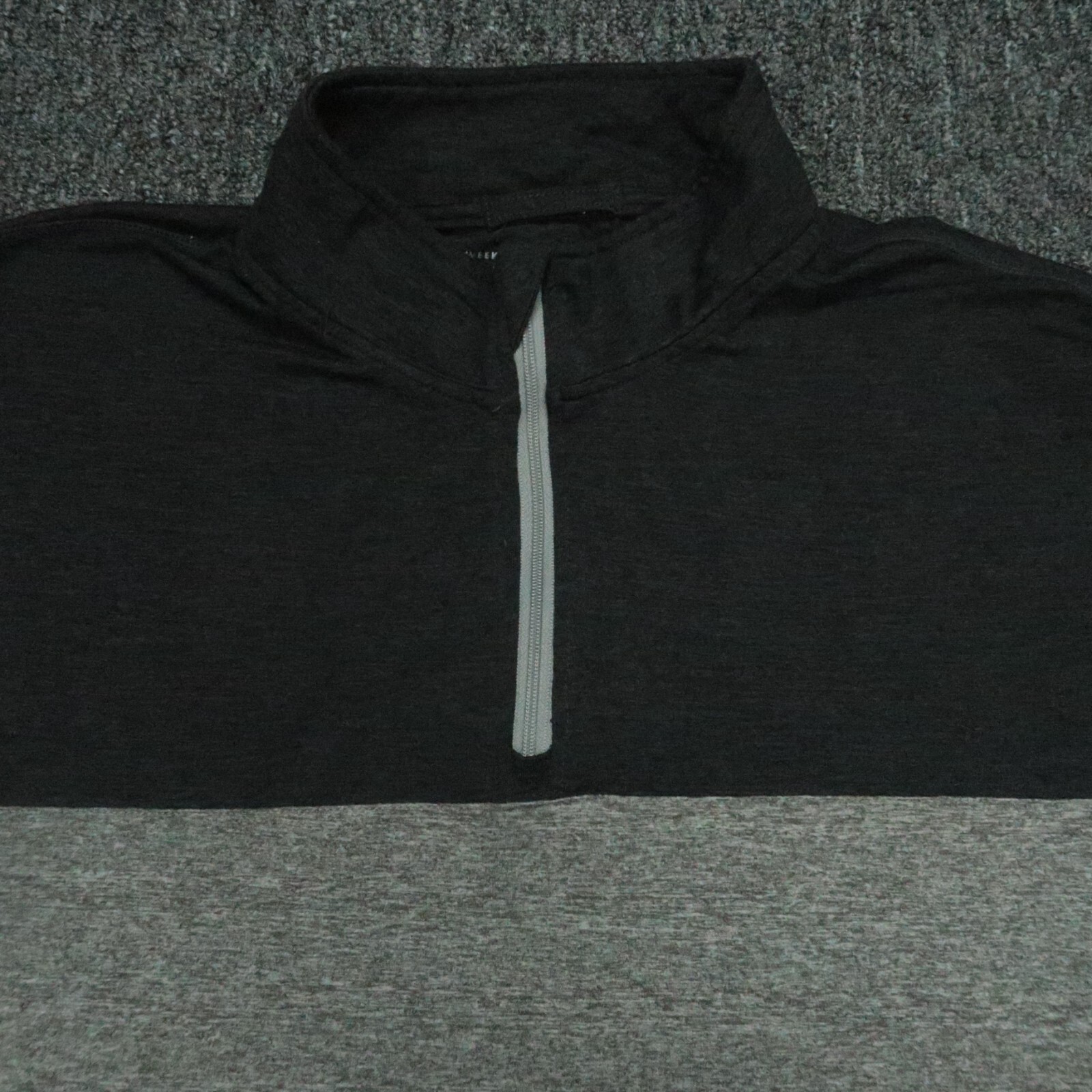Marine Layer Pullover Mens Extra Large Gray Black Weekend Sport Quarter Zip XL gallery