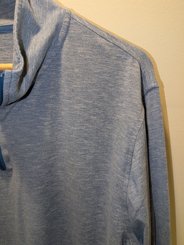 J.Crew Performance Quarter Zip Long Sleeve Stretch Size XXL Blue Pullover gallery