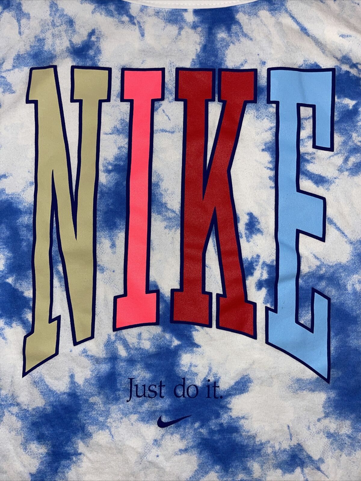 Mens Nike World Peace Tie-Dye Tank Top Blue White CK0154-100 Sz S NWT gallery