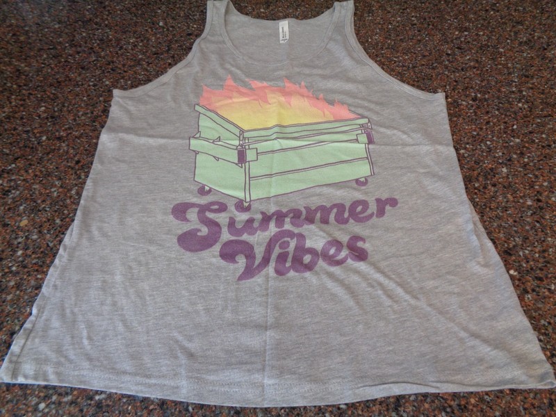 Summer Vibes Dumpster Fire Tank Top Adult Medium T-Shirt Bella + Canvas New gallery