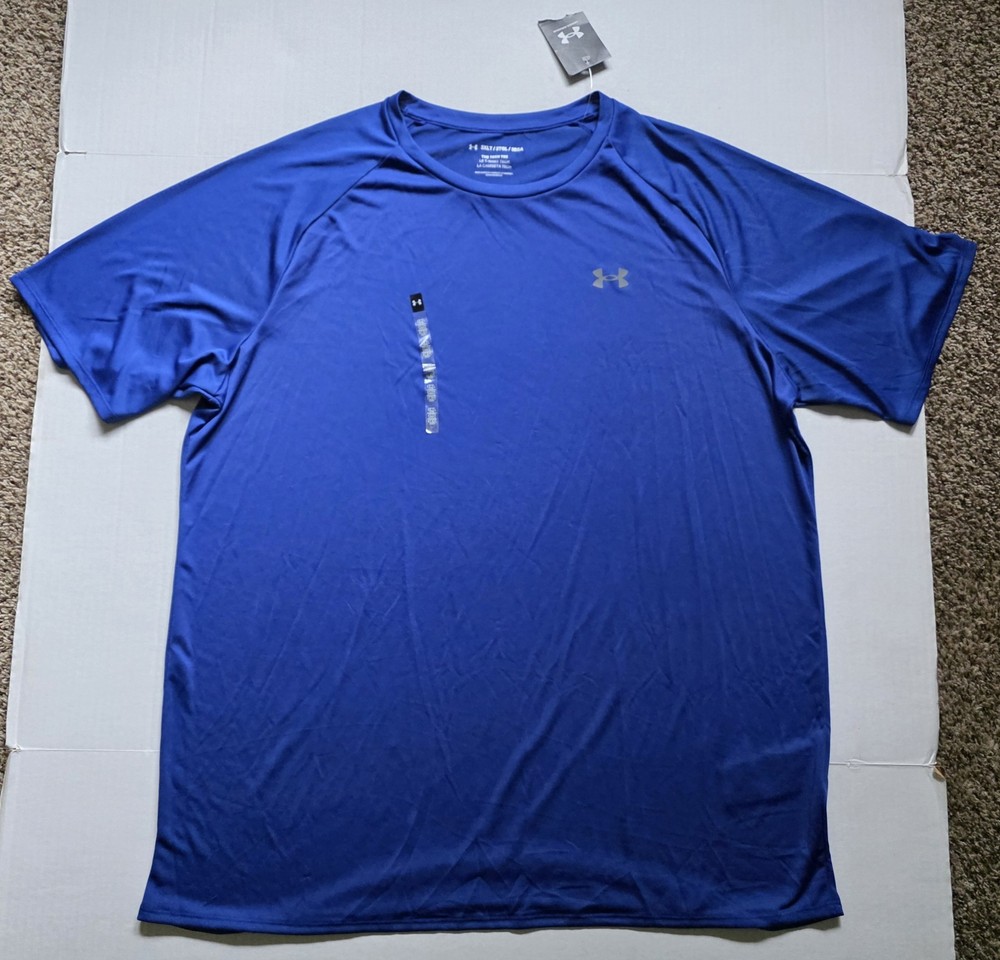 Under Armour Short Sleeve Tech Tee T-Shirt Blue Men's 3XLT NWT New With Tag