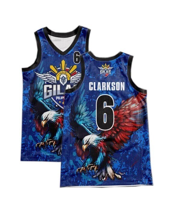 New Clarkson #6 Sotto #11 Pilipinas Basketball Jersey Eagle Pattern Any Size