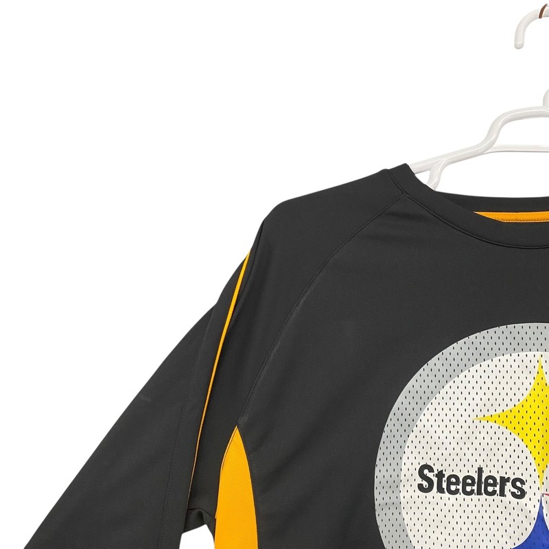 Mens Pittsburgh Steelers NFL Team Apparel Long Sleeve T Shirt XL Black Gold gallery