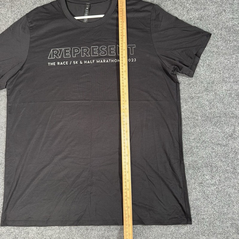 Lululemon Shirt Mens XL Black Metal Vent Breathe Mesh Performance Workout Tee gallery