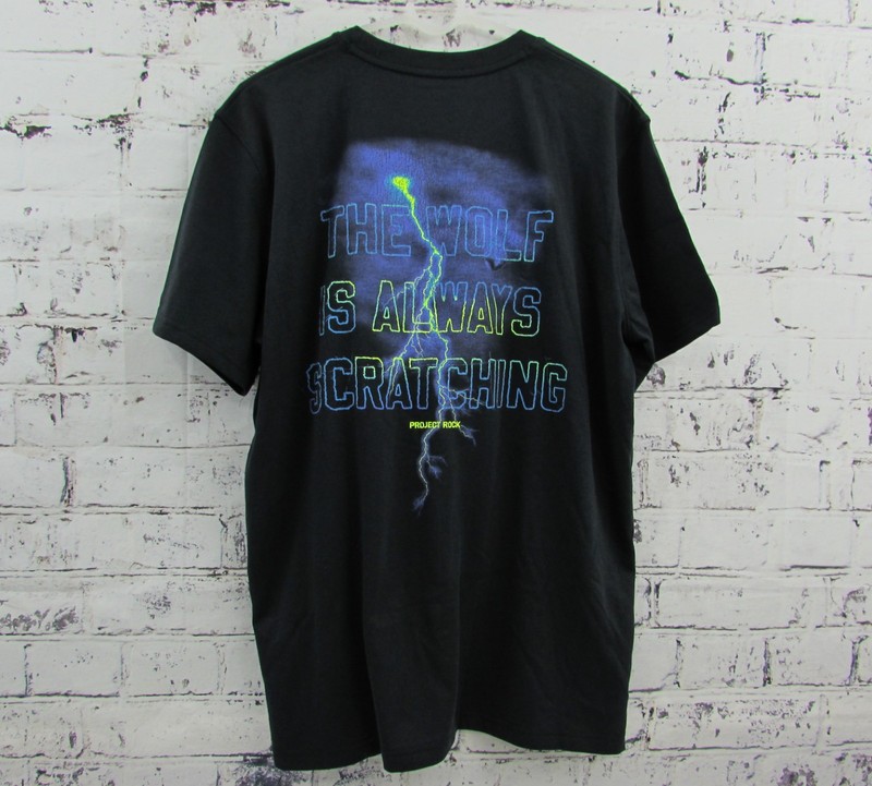 Under Armour UA Project Rock Wolf Heavyweight Gym Workout Men’s Black Shirt Sz L gallery